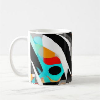 Teal Splash Abstract Waves Kaffeetasse