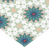 Teal Starburst Tile Pattern Mittelgroßer Tischläufer (Ecke)