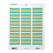 Teal Starfish Beach - Address Label Adressaufkleber (Vorne)