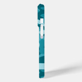 Teal-Tarnmuster Personalisiert Case-Mate iPhone Hülle (Rückseite / Links)