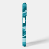 Teal-Tarnmuster Personalisiert Case-Mate iPhone Hülle (Rückseite / Rechts)