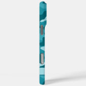 Teal-Tarnmuster Personalisiert Case-Mate iPhone Hülle (Rückseite / Rechts)
