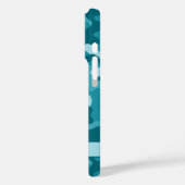 Teal-Tarnmuster Personalisiert Case-Mate iPhone Hülle (Rückseite / Links)