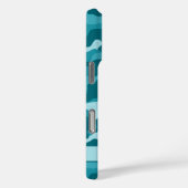 Teal-Tarnmuster Personalisiert Case-Mate iPhone Hülle (Rückseite / Rechts)