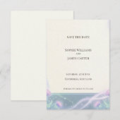 Teal Thistle Save the Date Karte (Vorne/Hinten)