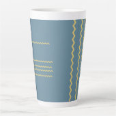 Teal Tide Gold Wellen Milchtasse (Vorderseite)