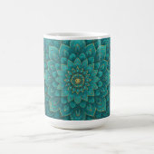 Teal-Tranquinitäts-Mandala – Boho-Spiritual-Kunst Kaffeetasse (Mittel)