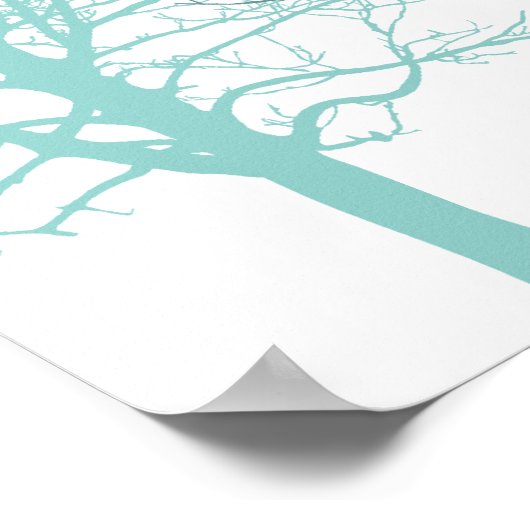 Teal Trees Poster (Ecke)
