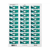 Teal Tropical Monstera Leaf Seamless Pattern Art (Vorne)