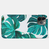 Teal Tropical Monstera Leaf Seamless Pattern Art Case-Mate iPhone Hülle (Rückseite (Horizontal))