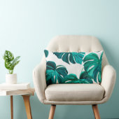Teal Tropical Monstera Leaf Seamless Pattern Art Lendenkissen (Stuhl )