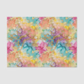 Teal Turquoise Aqua Blue Pink Purple Gold Marble Seidenpapier (Vorderseite)