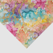 Teal Turquoise Aqua Blue Pink Purple Gold Marble Seidenpapier (Ausschnitt)