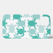 Teal Turtle Pattern Case-Mate iPhone Hülle (Rückseite (Horizontal))