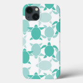 Teal Turtle Pattern Case-Mate iPhone Hülle (Rückseite)