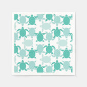 Teal Turtle Pattern Serviette (Vorderseite)