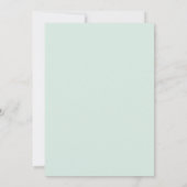 Teal Überirdische Flora-Hochzeit Einladung (Rückseite)