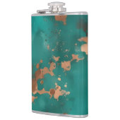 Teal und Bronze Flachmann (Links)