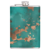 Teal und Bronze Flachmann (Vorderseite)