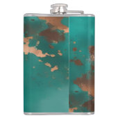 Teal und Bronze Flachmann (Rückseite)