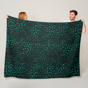 Teal- und Gold-Leoparden-Serien-Design 4 Fleecedecke