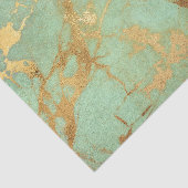Teal- und Goldmarmor-Geschenkverpackung Seidenpapier (Ausschnitt)