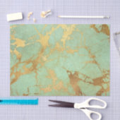 Teal- und Goldmarmor-Geschenkverpackung Seidenpapier (Handwerk)
