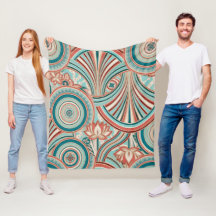 Teal und Korallen Nouveau Flow