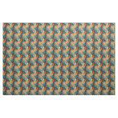 Teal- und Orange-Abstrakt Stoff (Yard (91,4 cm))