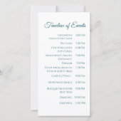 Teal- und Rosé-Seidene Hochzeitsprogramm (Rückseite)