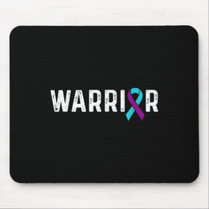 Teal- und violette Schleife für Suizidpräventionsb Mousepad