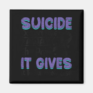 Teal und violette Schleife für Suizidpräventionsbe Magnet