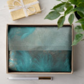 Teal Velvet Black Wolf Portrait Seidenpapier (Geschenk)