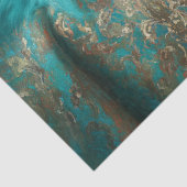 Teal Velvet Black Wolf Portrait Seidenpapier (Ausschnitt)