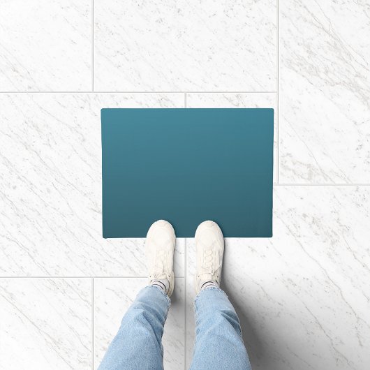 Teal-Verlaufsfarbe Fußmatte