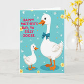 Teal-Vögel Muttertags-Grußkarte Karte (Gelbe Blume)