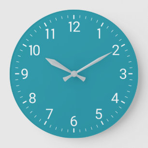 Teal Wall Clock Große Wanduhr