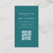 Teal Watercolor Paint Swirl Design – Custom Visitenkarte (Rückseite)