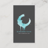 Teal Watercolor Paint Swirl Design – Custom Visitenkarte (Vorderseite)
