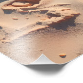 Teal Watercolor Sea Turtle Coastal Zen Fotodruck (Ecke)