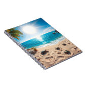 Teal Watercolor Sea Turtle Coastal Zen Notizblock (Rechte Seite)