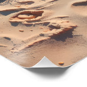 Teal Watercolor Sea Turtle Coastal Zen Poster (Ecke)