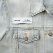 Teal Wave Nurse Logo Mitarbeiter Namensschild (Beispiel)