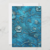 Teal Wedding Einladung (Rückseite)