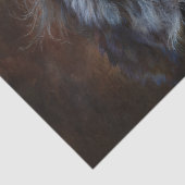 Teal Western Ivory Stallion Tissue Paper Seidenpapier (Ausschnitt)