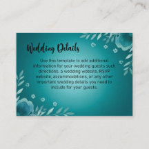 Teal Whisper Blooms Hochzeit
