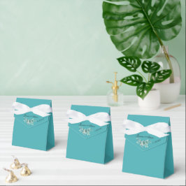 Teal Whisper Blooms Hochzeit Geschenkschachtel