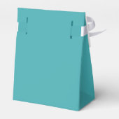 Teal Whisper Blooms Hochzeit Geschenkschachtel (Rückseite)
