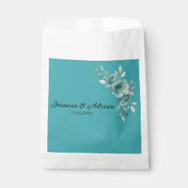 Teal Whisper Blooms Hochzeit Geschenktütchen