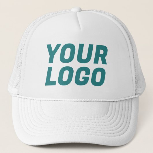 Teal & White CUSTOM Truckerkappe (Vorderseite)